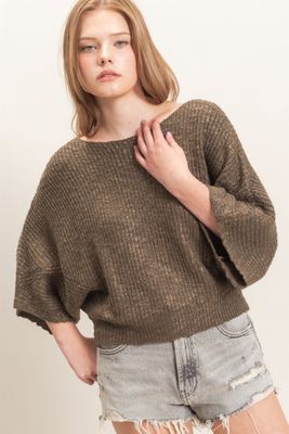 Riley Ribbed Sweater - Olive
