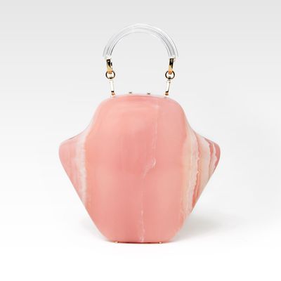 The Tut minaudiere in Rose Quartz