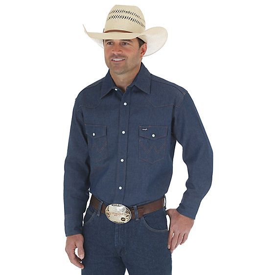 Cowboy Cut Rigid Denim Work Shirt | Wrangler