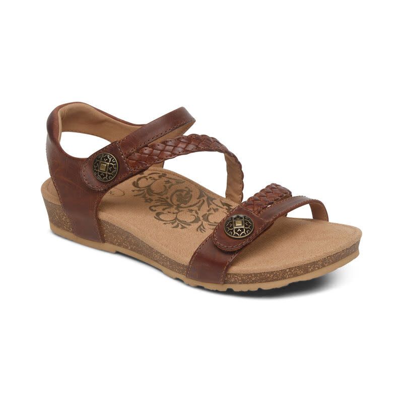 AETREX JILLIAN BRAIDED STRAP ADJ SANDAL