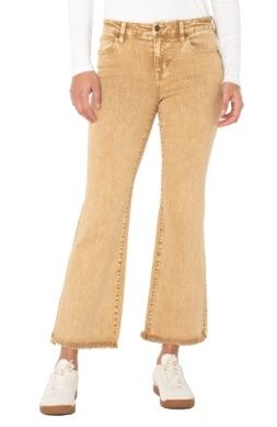 LIVERPOOL HANNAH CROP FLARE W/DISTRESS HEM