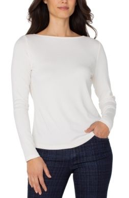 Long Sleeve Boat Neck Tee