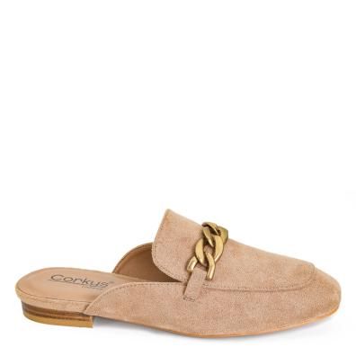 Keepsake Tan Faux Suede Mule | Corkys