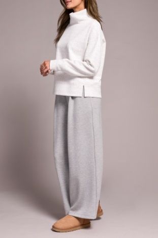 Heather Gray Frost Funnel Neck Top | Tribal