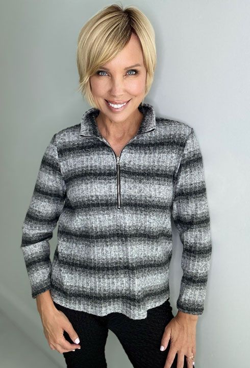The Junction Zip Top - Grey | Ethyl Clothing
