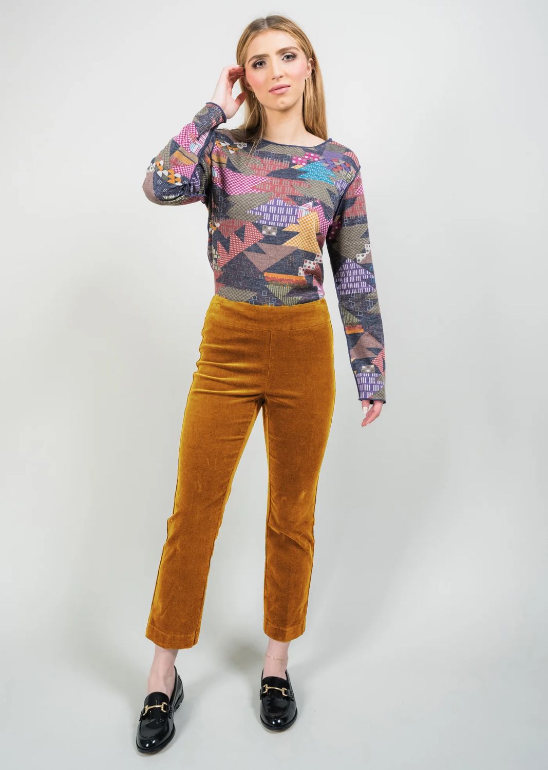 Charlene Corduroy Straight Leg Pants | Lisette