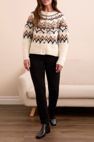 TRIBAL BEIGE/TAN ICELANDIC CARDIGAN