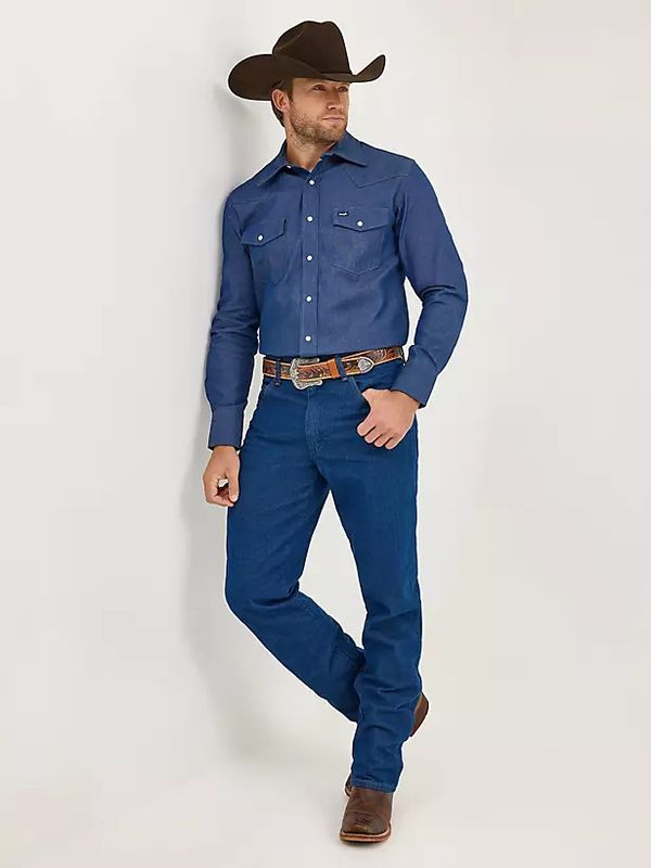 Cowboy Cut Rigid Denim Work Shirt | Wrangler 70127MW