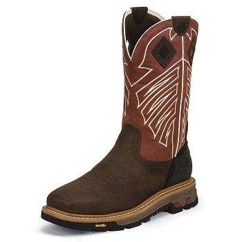 JUSTIN | MENS ROUGHNECK WK2115  WATERPROOF STEEL TOE WORK BOOT