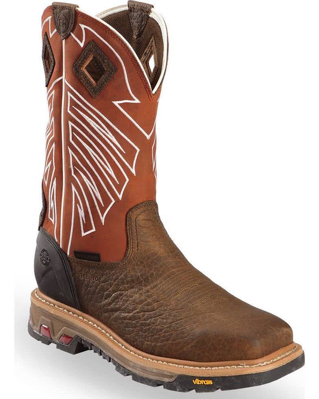 JUSTIN | MENS ROUGHNECK WK2115  WATERPROOF STEEL TOE WORK BOOT
