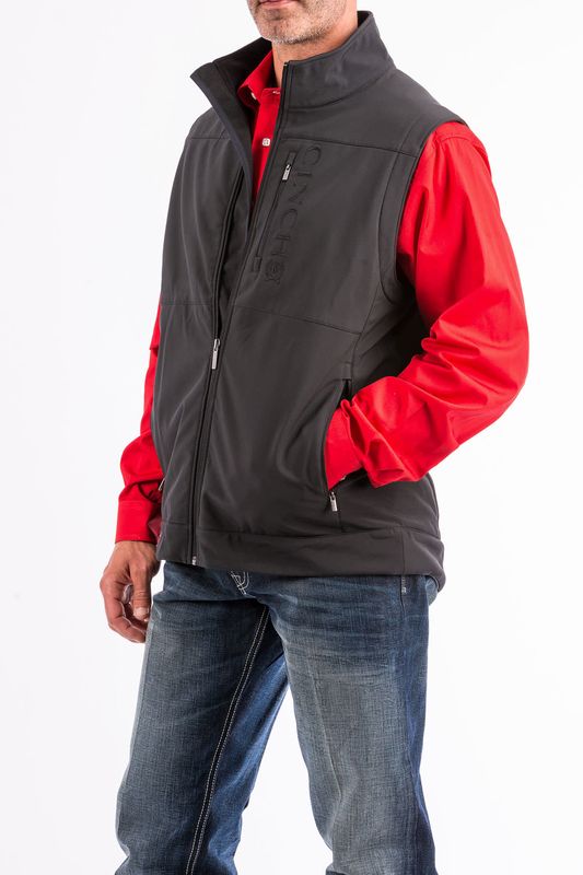 CINCH MENS BLACK CONCEALED CARRY BONDED  VEST