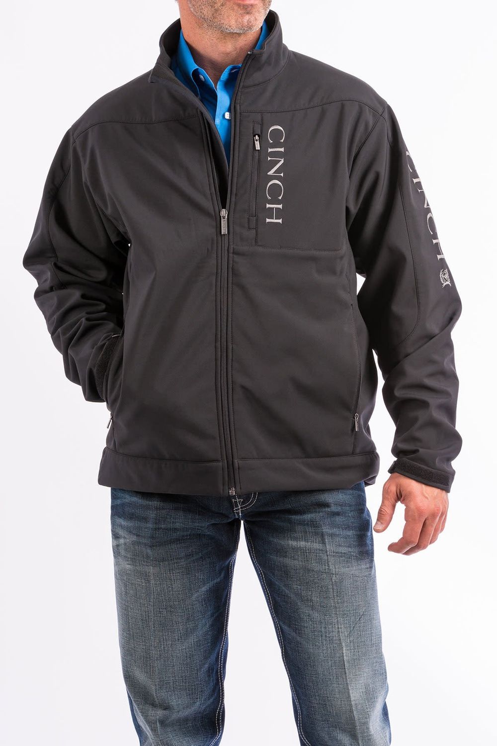 CINCH MENS BLACK CONCEAL CARRY BONDED JACKET