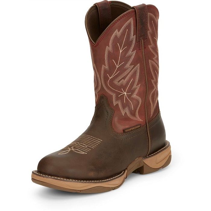 TONY LAMA | MENS RR3362 11” ROUND SOFT TOE WATER PROOF WORK BOOT