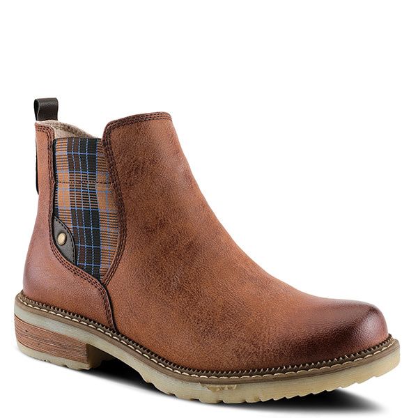 SPRING STEP | WOMENS NONIA BROWN ANKLE BOOT
