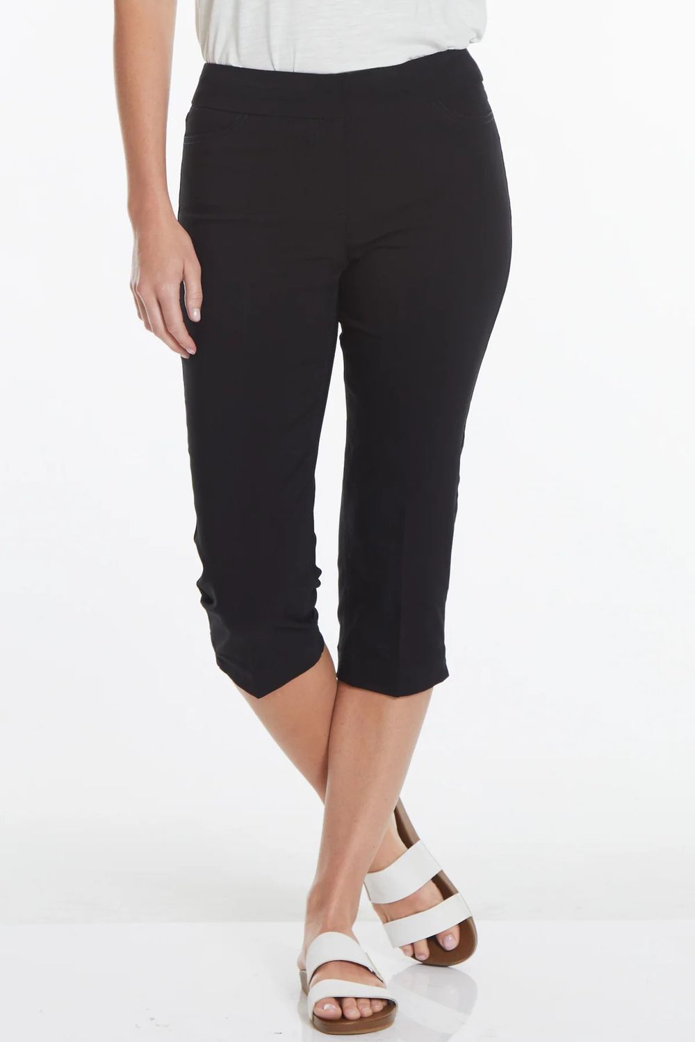 MULTIPLES | WOMENS FINE LINE TWILL CROP PANT