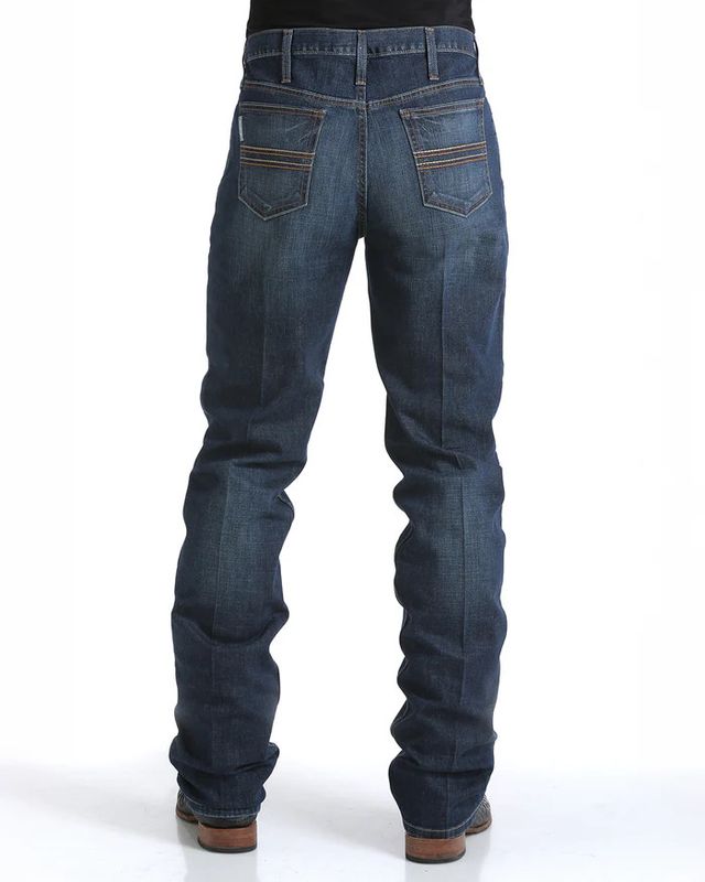 CINCH | MENS SILVER LABEL  ARENA FLEX DARK  STONE WASH JEAN