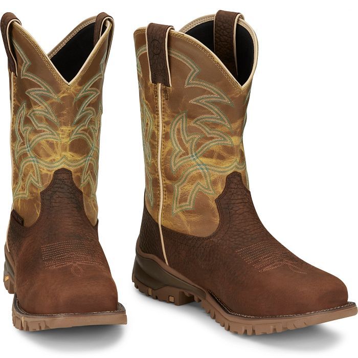 TONY LAMA | MENS ROUSTABOUT TW5006 11” WATERPROOF STEEL TOE WORK BOOT
