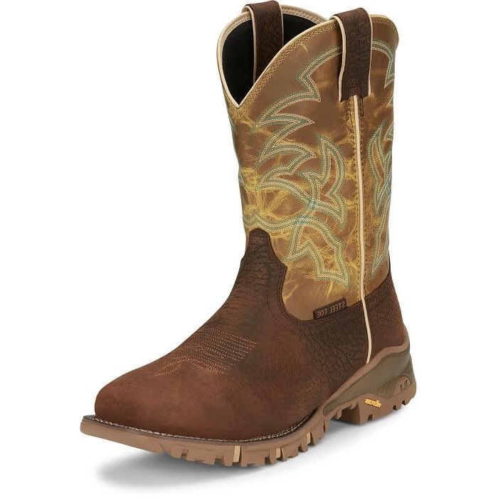 TONY LAMA | MENS ROUSTABOUT TW5006 11” WATERPROOF STEEL TOE WORK BOOT