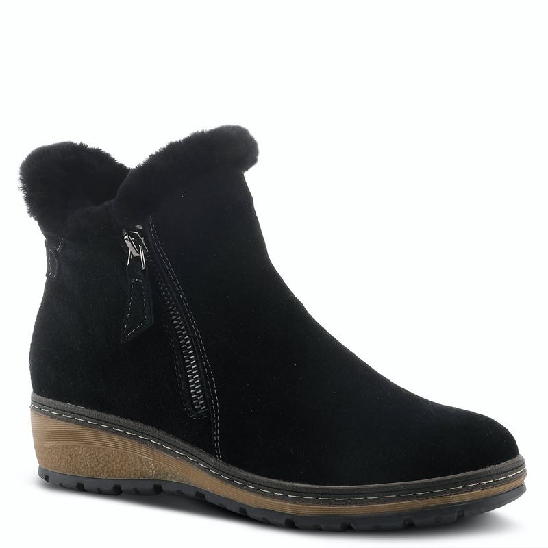 SPRING STEP | WOMENS REPUBLIC BLACK WATER RESISTANT ANKLE BOOT