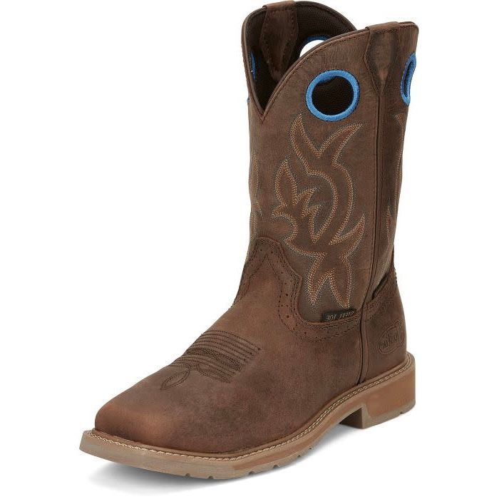 JUSTIN | MENS ALL AROUND SE3115  11” WATERPROOF STEEL TOE WORK BOOT