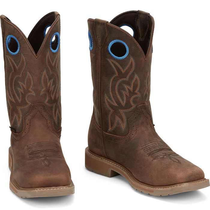 JUSTIN | MENS ALL AROUND SE3115  11” WATERPROOF STEEL TOE WORK BOOT