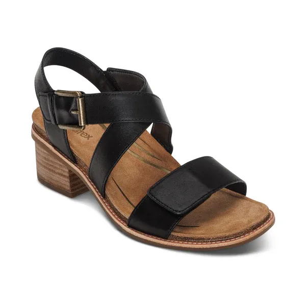 AETREX | KRISTIN WOMENS ARCH SUPPORT BLOCK HEEL SANDAL