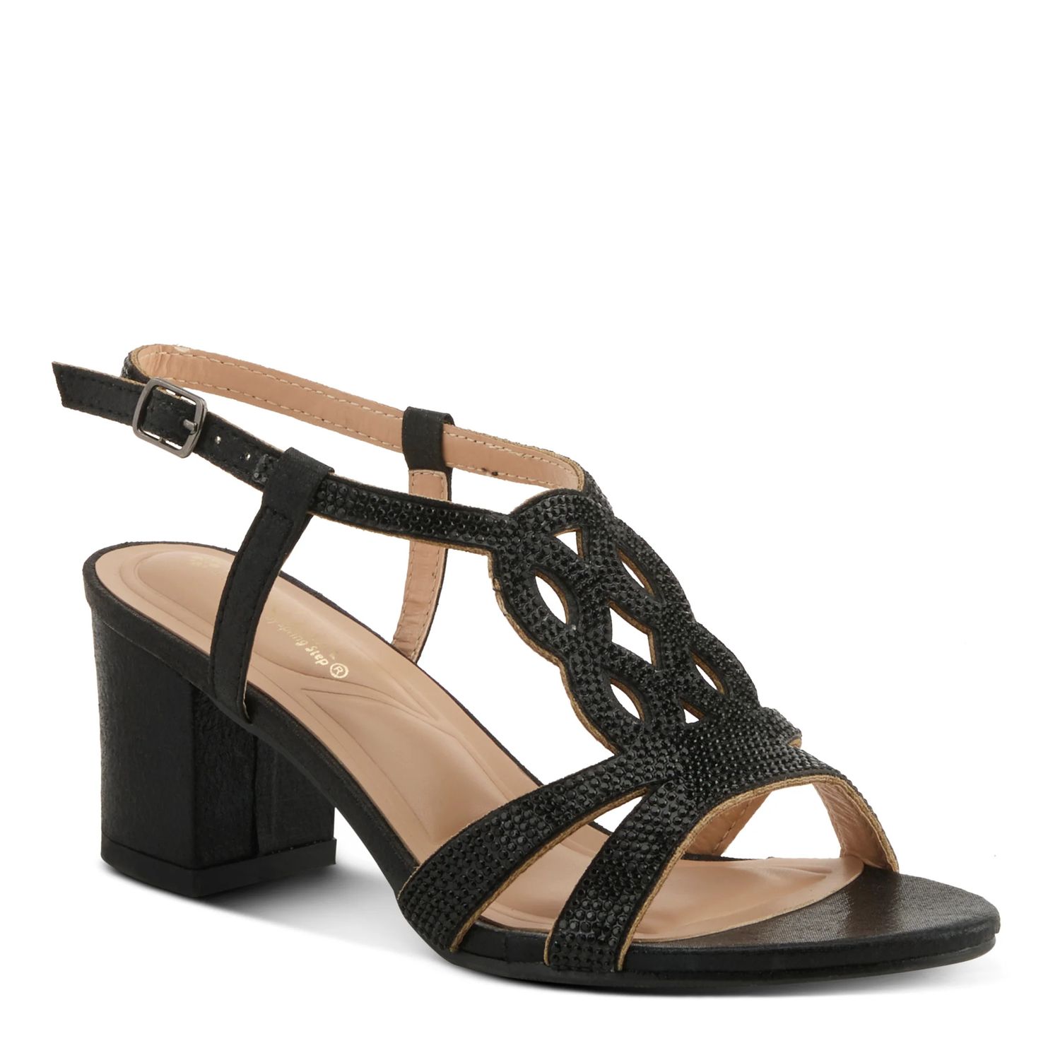 PATRIZIA | WOMENS BLACK SPARKLE DRESS SANDAL