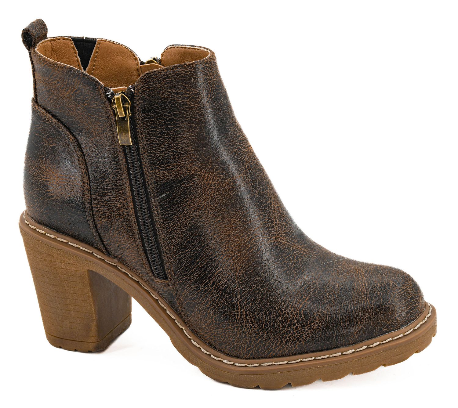 CORKYS | ROCKY TOP WOMENS ESPRESSO CRINKLE ANKLE BOOT