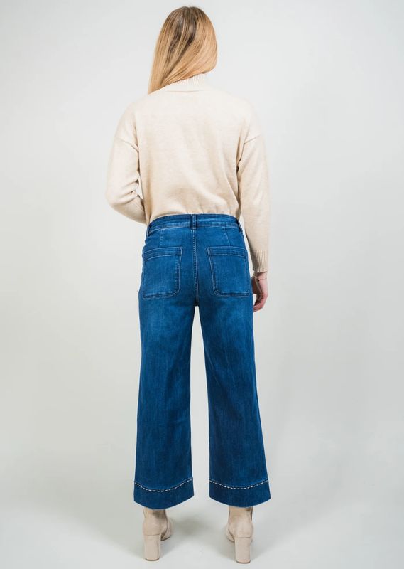 LISETTE | AMELIA DENIM WIDE LEG CROP PANT