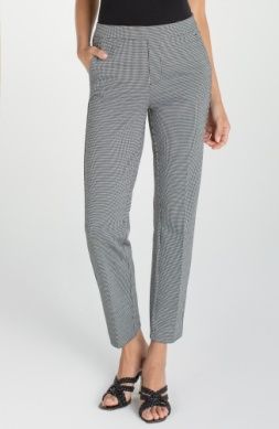 LIVERPOOL | KYLA BLACK &amp; WHITE MICRO CHECK TROUSER