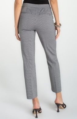 LIVERPOOL | KYLA BLACK &amp; WHITE MICRO CHECK TROUSER