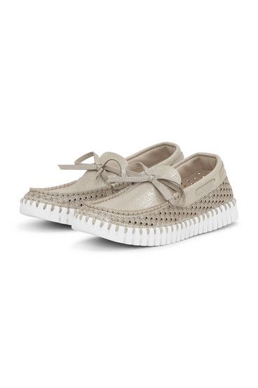 ILSE JACOBSEN | WOMENS TULIP 3083 METALLIC LOAFER BOAT SHOE