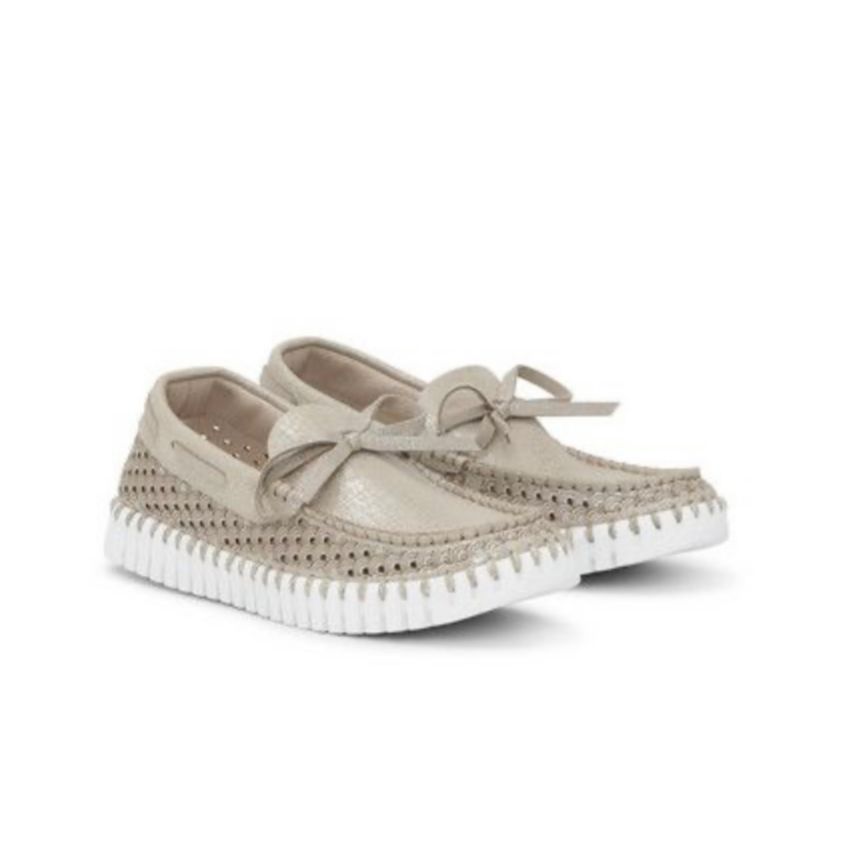 ILSE JACOBSEN | WOMENS TULIP 3083 METALLIC LOAFER BOAT SHOE