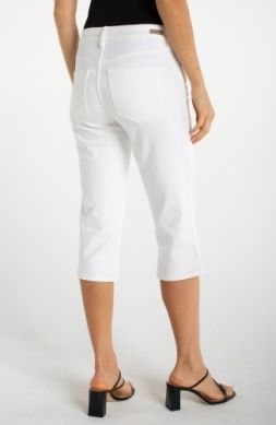LIVERPOOL | WOMENS WHITE CAPRI W/SIDE SLIT