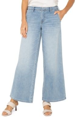 LIVERPOOL | THE WEEKENDER WOMENS SOFT DENIM WIDE LEG PANT