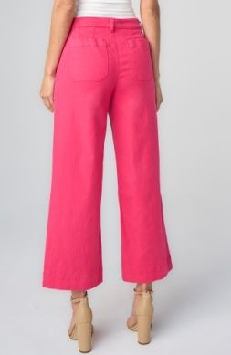 LIVERPOOL | WOMENS DIVA PINK PATCH POCKET CAPRI