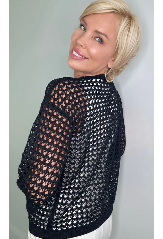 ETHYL | WOMENS OPEN WEAVE KNIT TOP