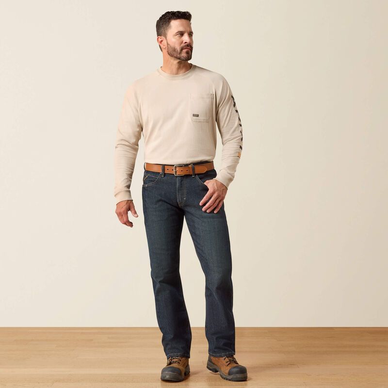 ARIAT | REBAR M4 MENS RELAXED DURASTRETCH BASIC STRAIGHT LEG JEAN | BLACKSTONE