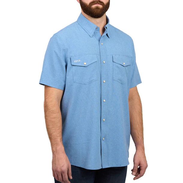 GAMEGUARD | MENS STOCKYARD PEARL SNAP SHORT SLEEVE SHIRT