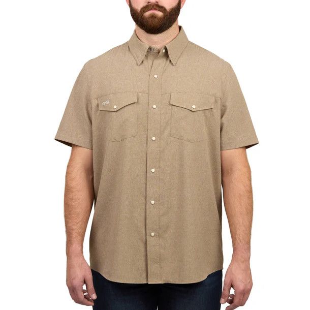 GAMEGUARD | MENS STOCKYARD PEARL SNAP SHORT SLEEVE SHIRT