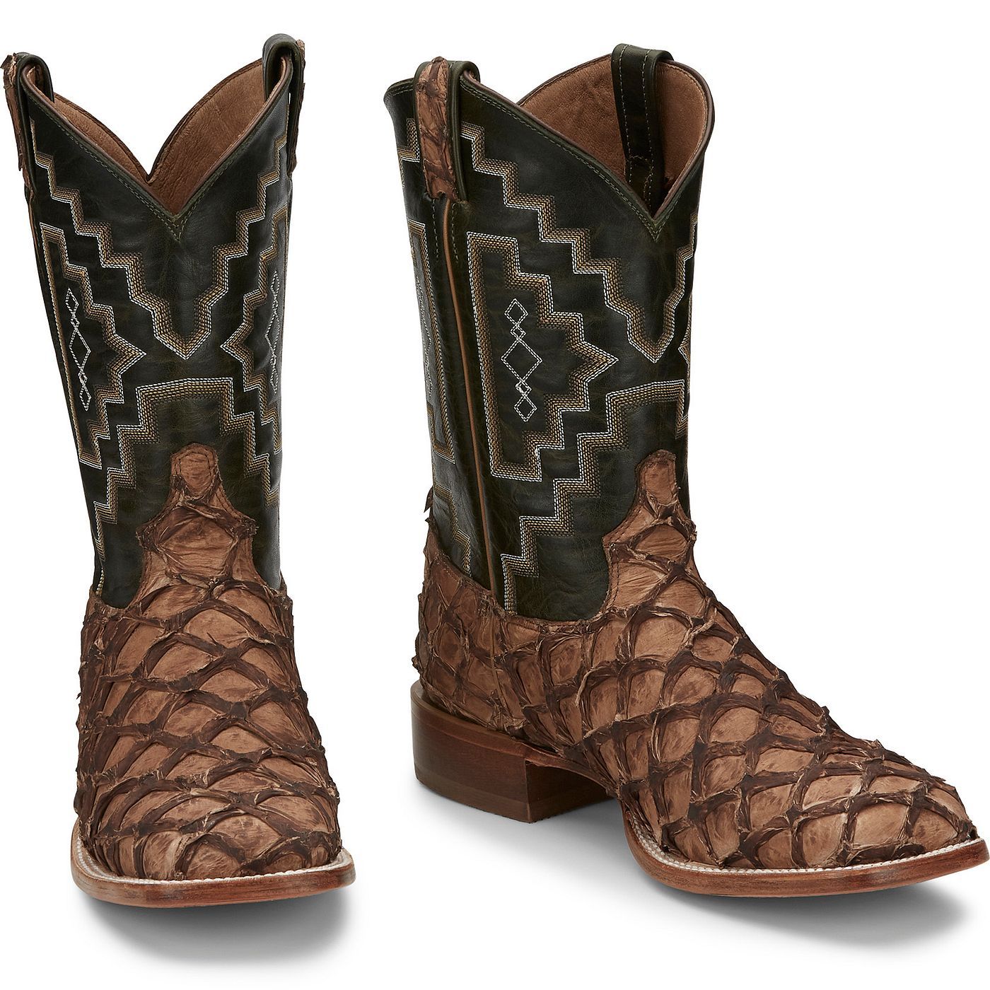 TONY LAMA | MENS 6082 LEVIATHAN 11" CHOC PIRARUCU WESTERN BOOT