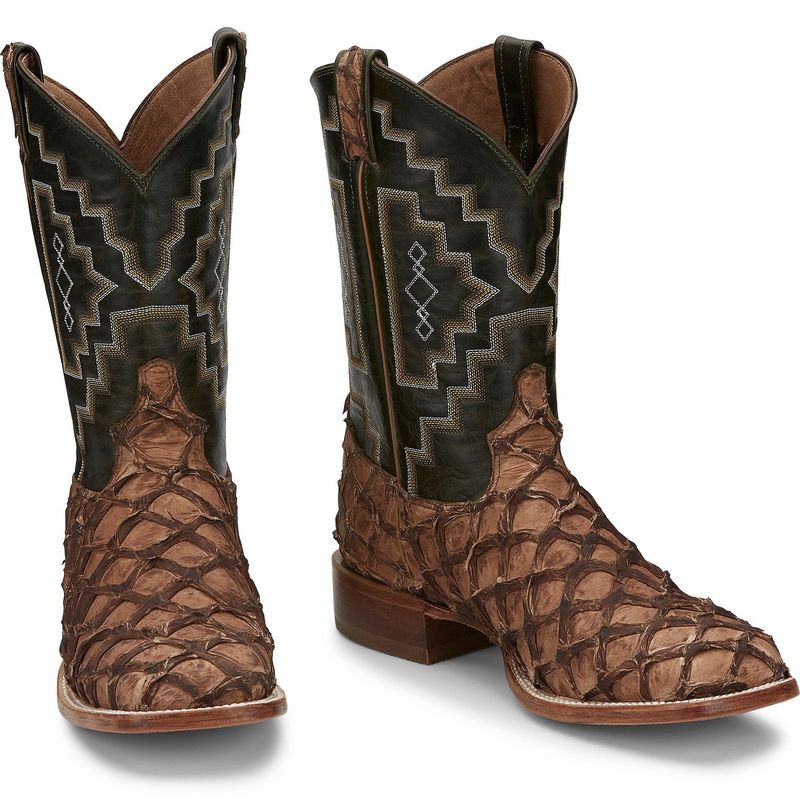 TONY LAMA | MENS 6082 LEVIATHAN 11" CHOC PIRARUCU WESTERN BOOT