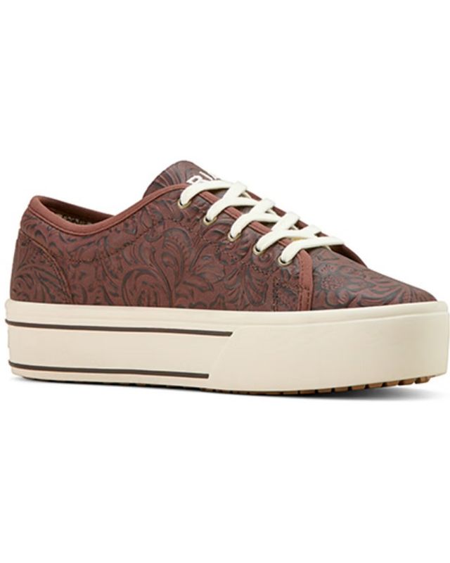 ARIAT | WOMENS SKYLAR FLORAL EMBOSSED  LACE UP SNEAKER