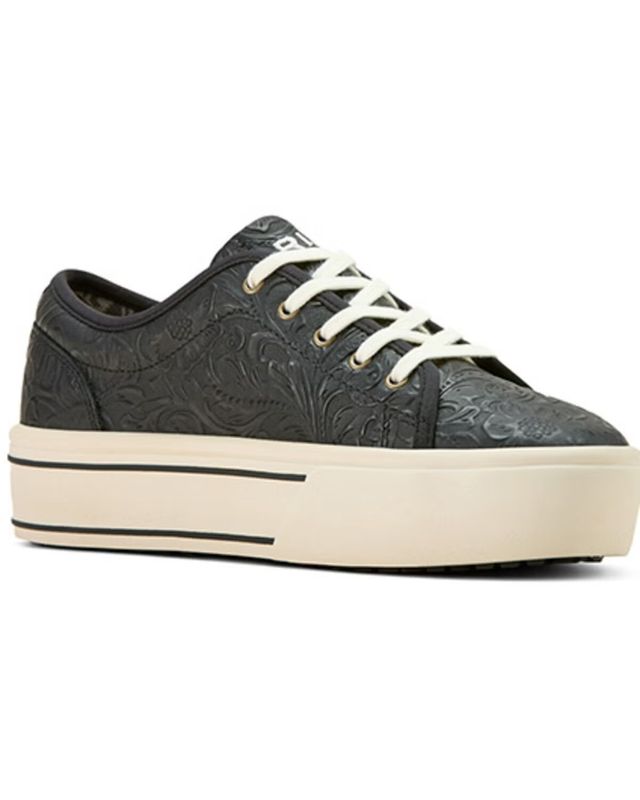 ARIAT | WOMENS SKYLAR FLORAL EMBOSSED  LACE UP SNEAKER