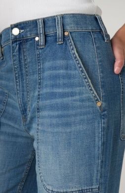 LIVERPOOL | WOMENS HI RISE STREIGHT LEG CUFFED UTILITY JEAN