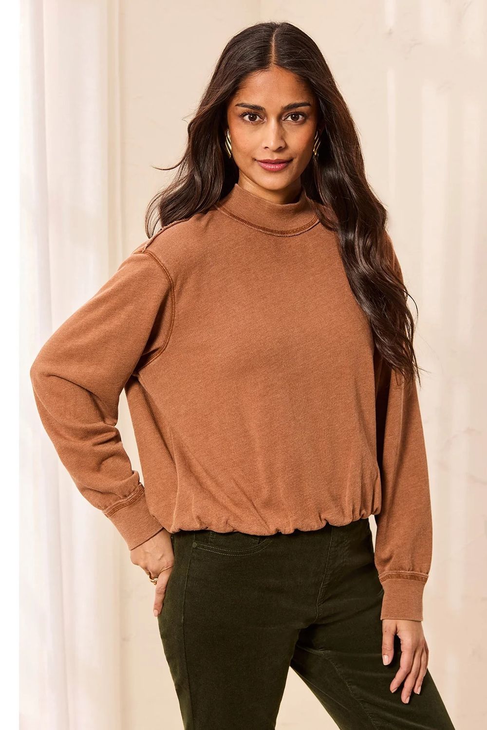 TRIBAL | WOMENS LONGSLEEVE BUBBLE SWEATSHIRT