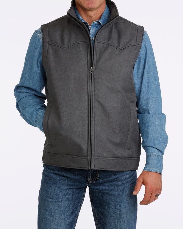 CINCH MENS CHARCOAL GREY CONCEAL CARRY BONDED VEST