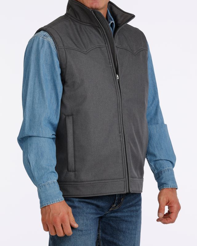 CINCH MENS CHARCOAL GREY CONCEAL CARRY BONDED VEST