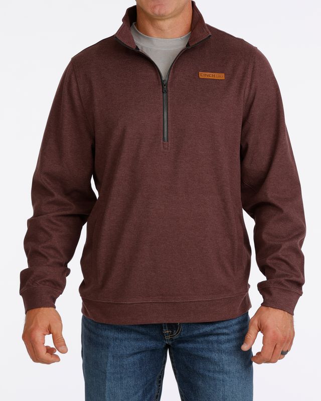 CINCH MENS PURPLE 1/2 ZIP PULLOVER