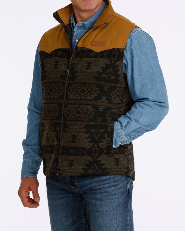 CINCH MENS JACQUARD CONCEAL CARRY VEST